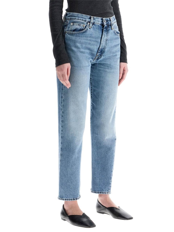 토템 SS25 worn blue organic cotton jeans with twisted seams 222 232 741 32 WORN BLUE