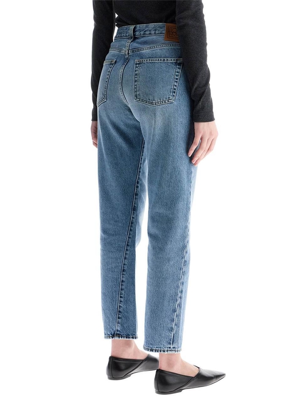 토템 SS25 worn blue organic cotton jeans with twisted seams 222 232 741 32 WORN BLUE