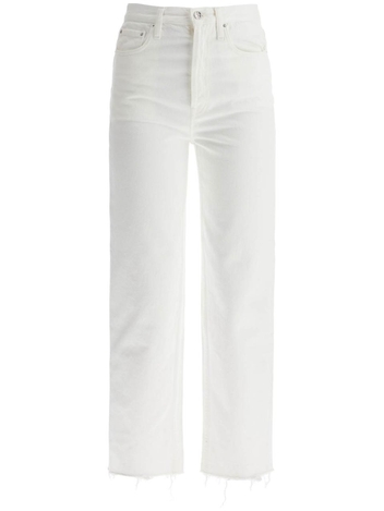 토템 SS25 off-white organic cotton jeans with frayed hem 222 235 748 32 OFF-WHITE