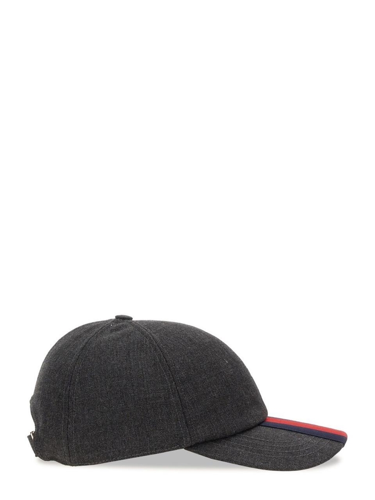 구찌 FW24 BASEBALL HAT WITH WEB BAND 797225_4HBBS1168 GREY