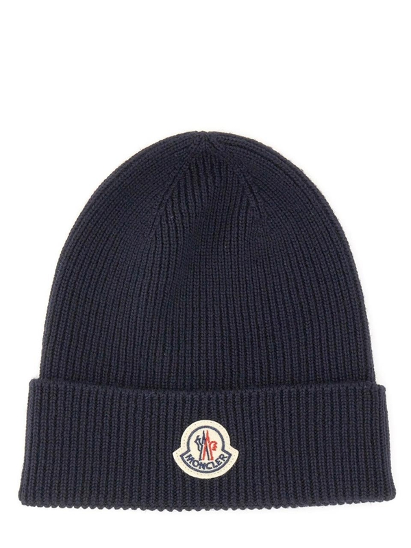 몽클레르 FW24 BEANIE HAT 3B70500_A9342742 BLUE