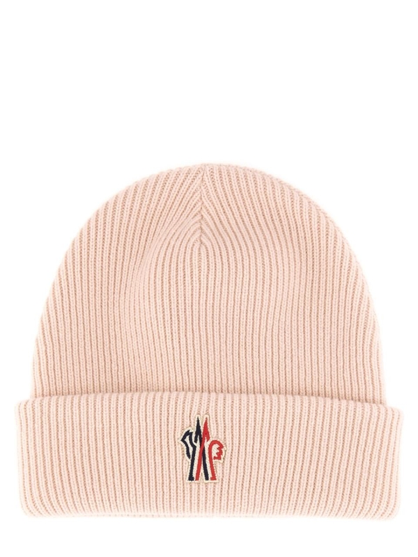 몽클레르 그레노블 FW24 BEANIE HAT WITH LOGO 3B00009_M1115503 PINK