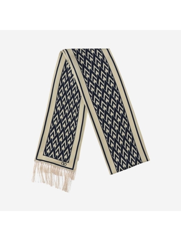 발렌티노 가라바니 SS25 Valentino Garavani Scarfs 6Y2E600ADRQRDR NAVY/CREMA