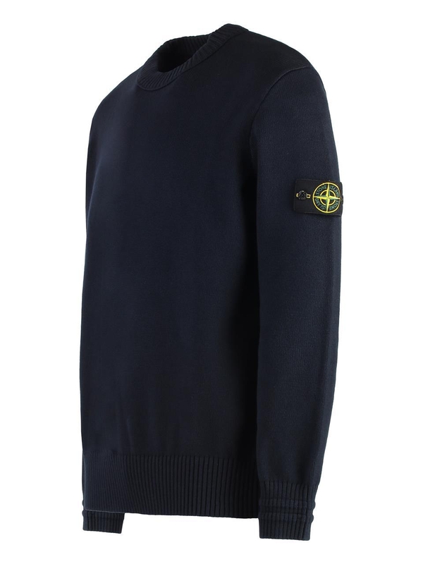 스톤아일랜드 FW24 Long sleeve crew-neck sweater 8115506A2_V0020 blue