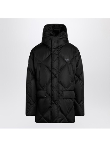 프라다 FW24 Prada Black down jacket in Re-Nylon SGC582OOO1WQ8 Black