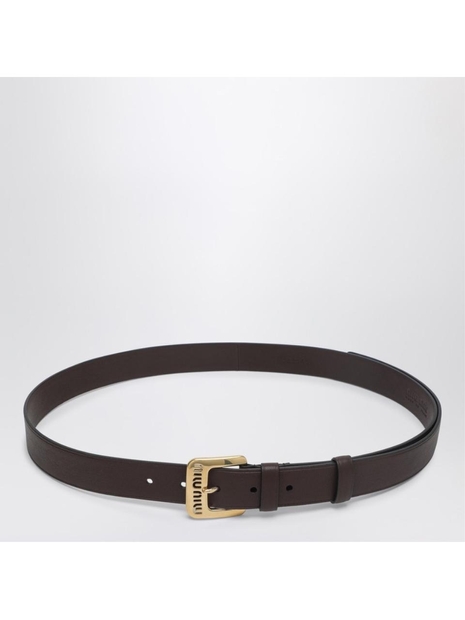 미우미우 SS25 Miu Miu Radica coloured leather belt 5CC545EFX Brown