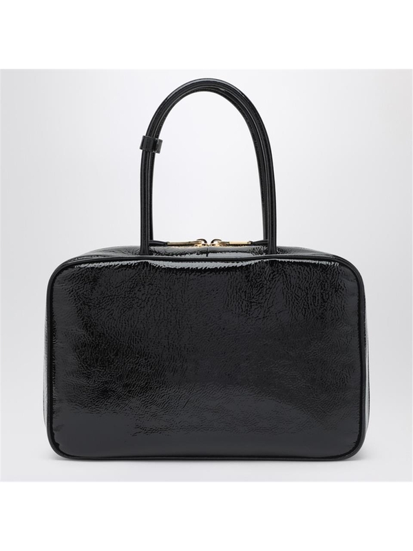 미우미우 SS25 Miu Miu Black Beau bag in Naplak patent leather 5BB117MLNADNT Black