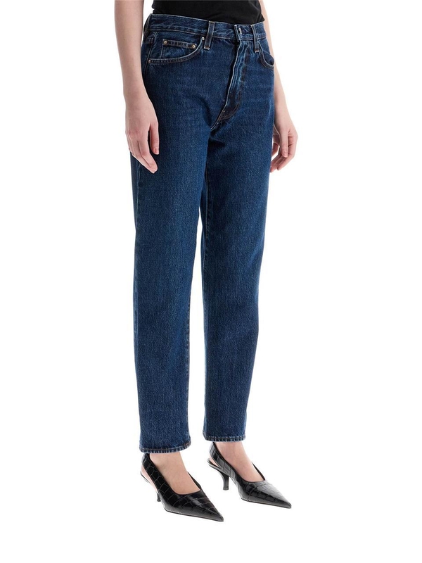 토템 SS25 dark blue organic cotton jeans with twisted seams 223 232 741 32 DARK BLUE