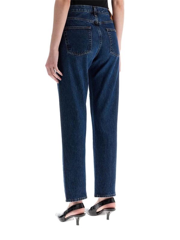 토템 SS25 dark blue organic cotton jeans with twisted seams 223 232 741 32 DARK BLUE