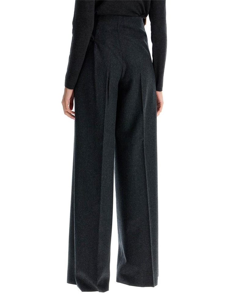 막스마라 FW24 stretch wool pants with bow detail ARSENIO1234 ANTRACITE MEL