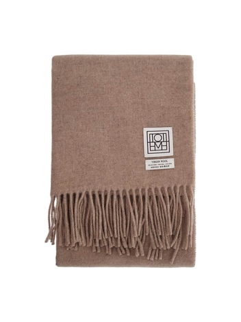 토템 SS25 light beige melange virgin wool scarf with fringes 221 881 807 LIGHT BEIGE MELANGE