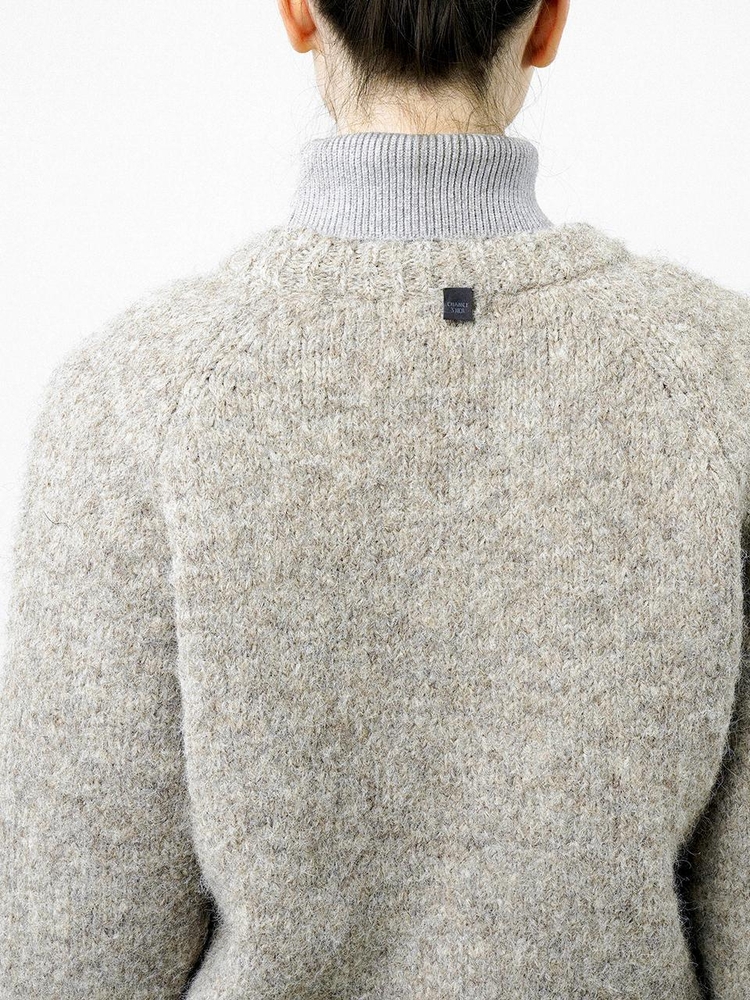 Boucle Reglan Round Knit - Beige /W244TP04BE