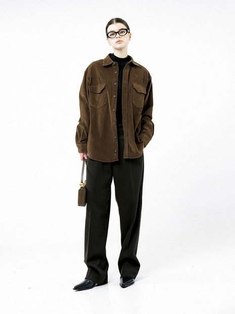 Western Corduroy Shirt - Brown/W244TP08BR