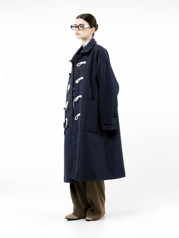 Oversized Snap Duffel Coat - Navy /W244OT01NY