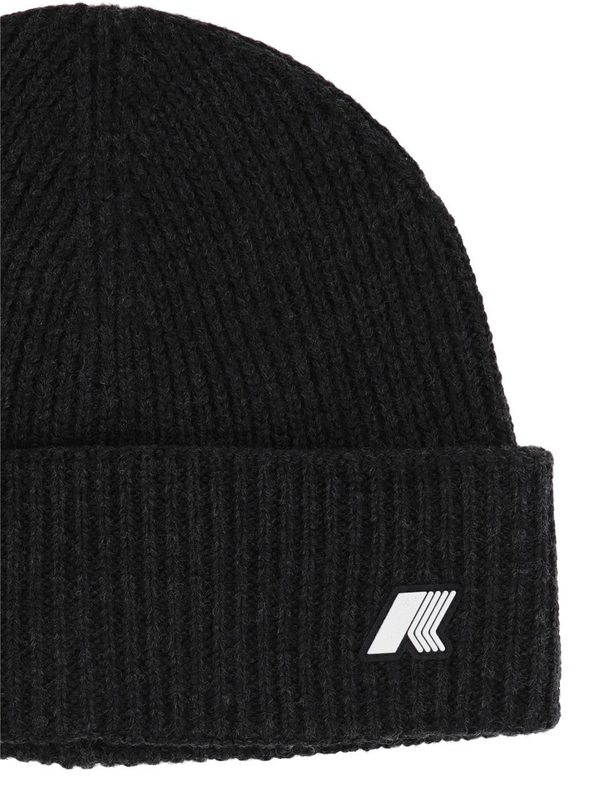 까웨 FW24 K-Way Hats K2132HWAZ3 BLACK PURE MELANGE