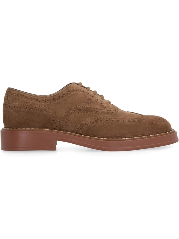 토즈 FW23 Suede lace-up shoes XXM61K0F370RE0_S818 brown