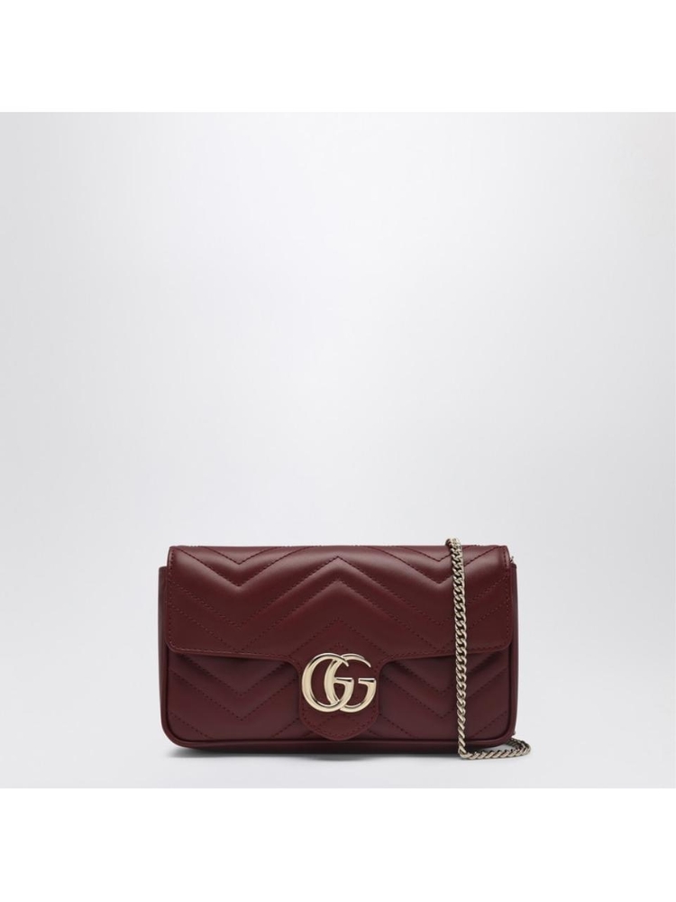 구찌 SS25 GUCCI Mini GG Marmont Red Bag with Card Holder 751526AADQM Red