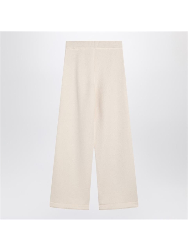 막스마라 SS25 Max Mara White cotton and silk pants TAYCO White