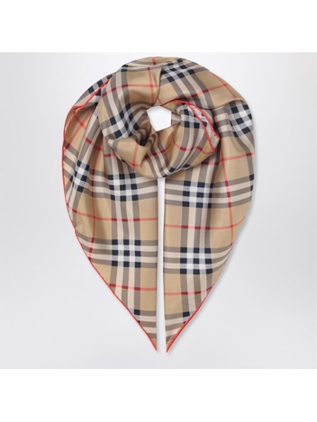 버버리 SS25 Burberry Silk scarf Check 8088140149922 Beige