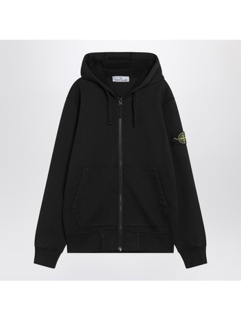 스톤아일랜드 SS25 Stone Island Black zip hoodie in cotton S156100042S0051 Black