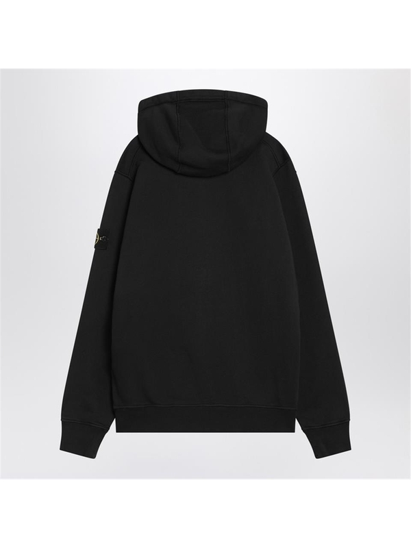 스톤아일랜드 SS25 Stone Island Black zip hoodie in cotton S156100042S0051 Black