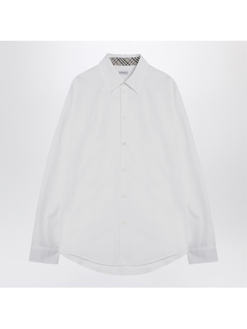 버버리 SS25 Burberry White cotton shirt 8103938136633 White