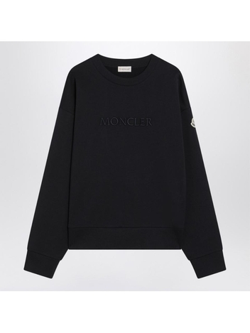 몽클레르 SS25 Moncler Blue cotton sweatshirt with logo 8G000-1689A1K Blue