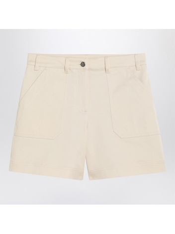 몽클레르 SS25 Moncler Short white in cotton 2B000-0359858 White