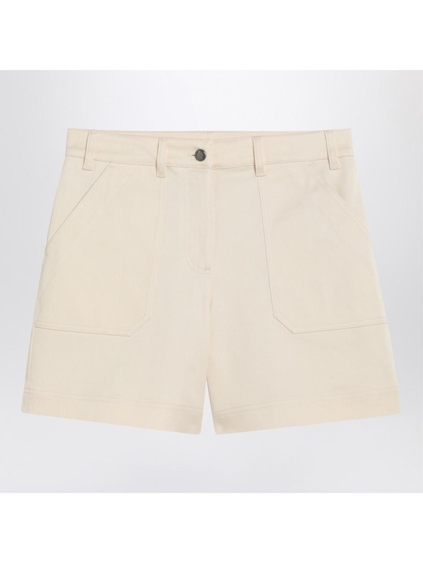 몽클레르 SS25 Moncler Short white in cotton 2B000-0359858 White