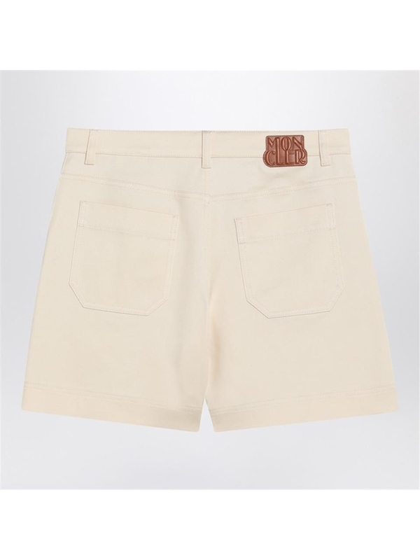 몽클레르 SS25 Moncler Short white in cotton 2B000-0359858 White