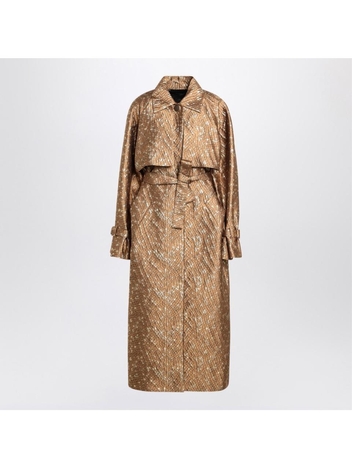 막스마라 아뜰리에 FW24 Max Mara Atelier Trench in gold colour in jacquard SALSAPL Metal