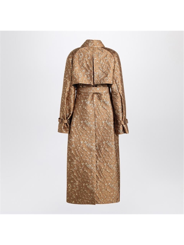 막스마라 아뜰리에 FW24 Max Mara Atelier Trench in gold colour in jacquard SALSAPL Metal