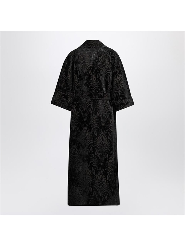 막스마라 아뜰리에 FW24 Max Mara Atelier Black damask velvet coat EDOLOVI Black