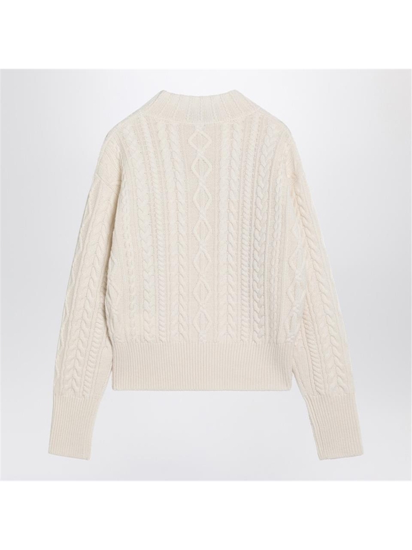 막스마라 SS25 Max Mara White wool and cashmere sweater MIRANDACO White