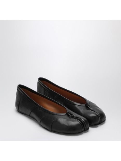 메종마르지엘라 SS25 Maison Margiela Black leather New Tabi ballerina S58WZ0127P6378 Black