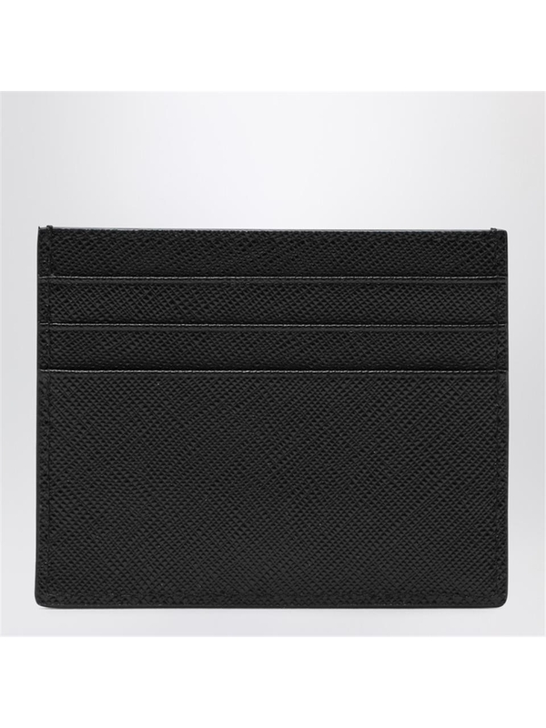 프라다 SS25 Prada Black card holder in Saffiano 1MC025QHH Black