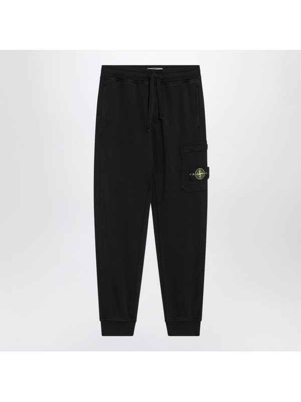 스톤아일랜드 SS25 Stone Island Black cotton jogging trousers S156200644S0051 Black