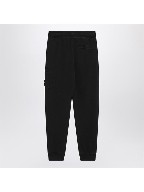 스톤아일랜드 SS25 Stone Island Black cotton jogging trousers S156200644S0051 Black