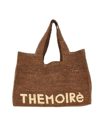 더모아레 SS25 THEMOIRE LEATHER BAG TMSR25MRP89RAFFIAWOOD-WOOD Brown