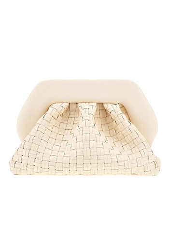 더모아레 SS25 THEMOIRE LEATHER BAG TMSR25TMW81MICROWAVEDSHELL-SHELL White