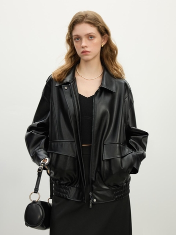 WD_Loose leather jacket