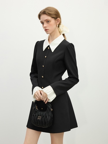 01/22예약배송_WD_Hepburn pleated cuffs dress