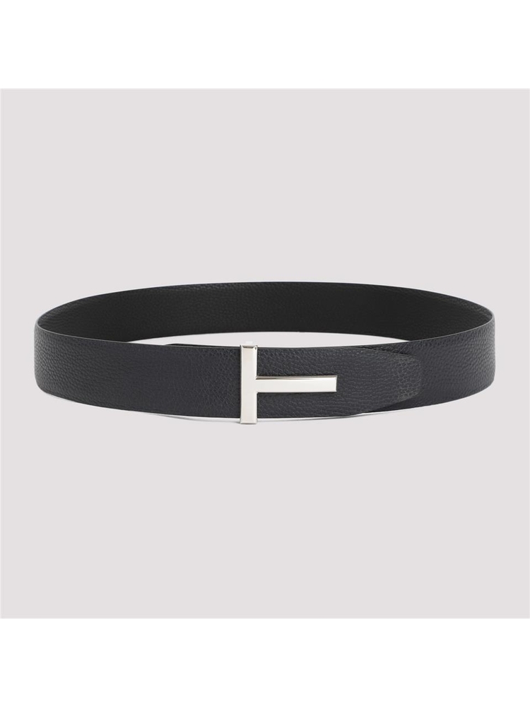 톰 포드 SS25 Tom Ford Leather Belt TB178.LCL236S Black