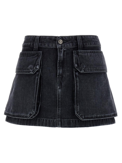 디젤 SS25 De-Ton skirt A15784007Z902 Black  