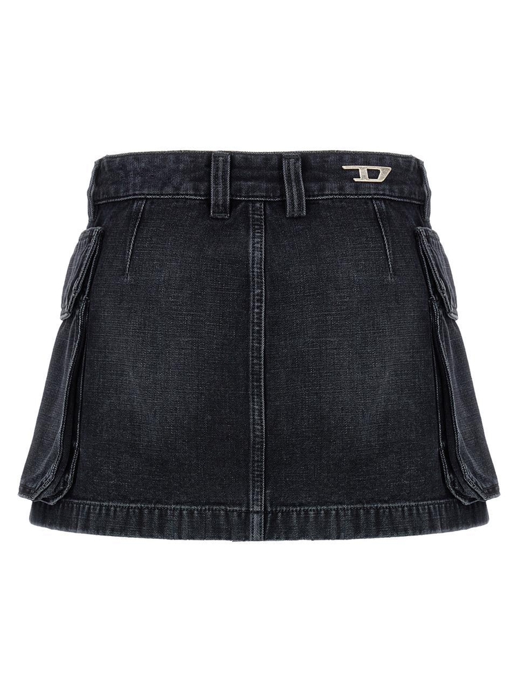 디젤 SS25 De-Ton skirt A15784007Z902 Black  