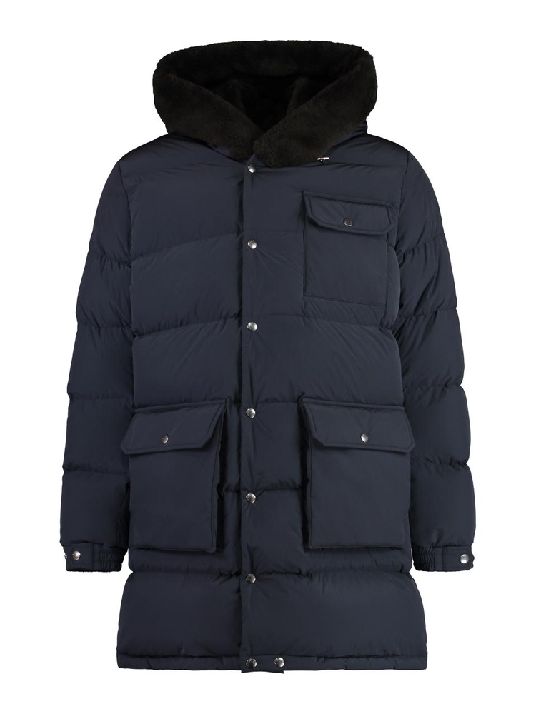 몽클레르 FW24 Rowan long hooded down jacket J20911C000095974W_778 blue