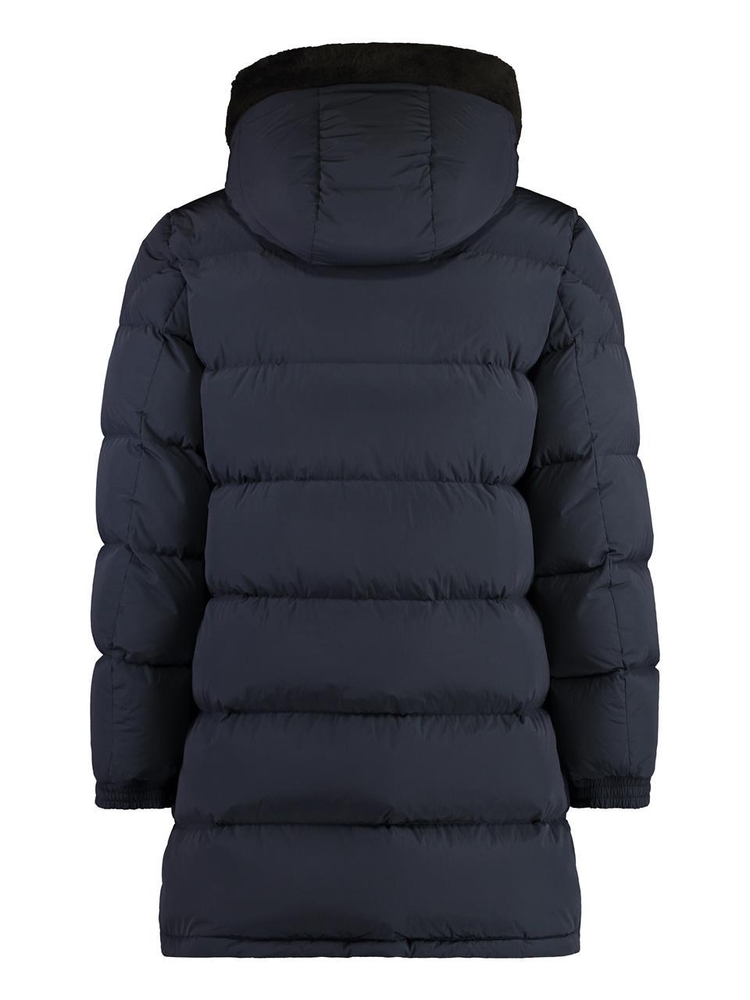 몽클레르 FW24 Rowan long hooded down jacket J20911C000095974W_778 blue