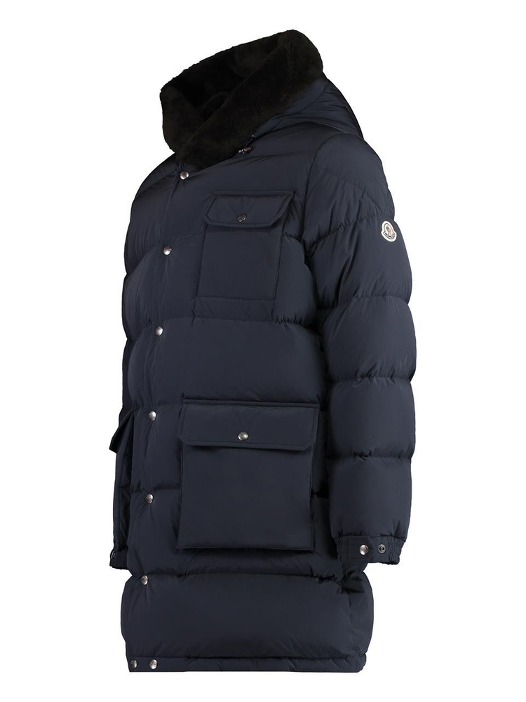 몽클레르 FW24 Rowan long hooded down jacket J20911C000095974W_778 blue