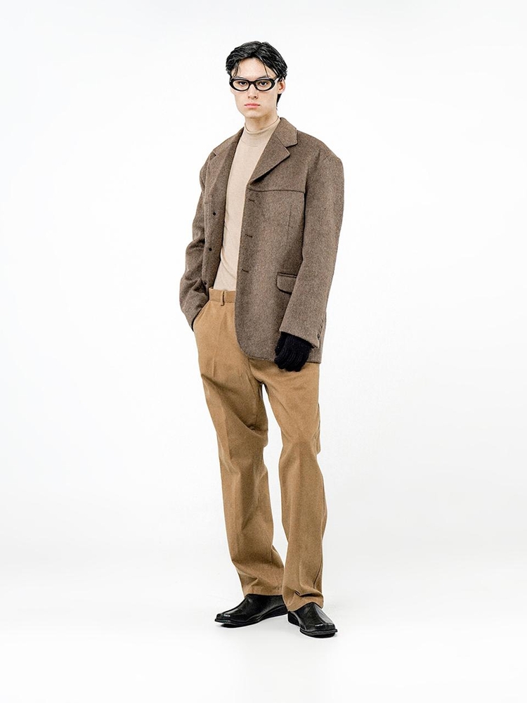 Daddy Wool Blazer Jacket - Brown /M24OT02BR