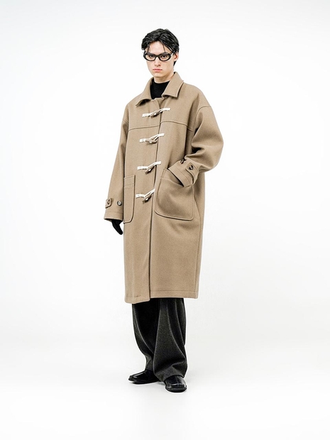 Oversized Snap Duffel Coat - Beige /W244OT01BE-M